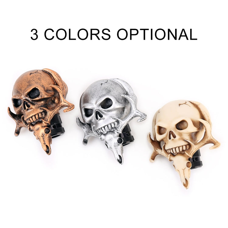 Universal Vehicle Car Creative Skull Double Heads Shaped Shifter Cover Manual Automatic Gear Shift Knob (Beige) - Shift Knob by PMC TechLife | Online Shopping South Africa | PMC TechLife | Buy Now Pay Later Mobicred
