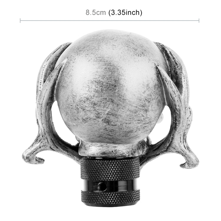 Universal Vehicle Car Creative Skull Double Heads Shaped Shifter Cover Manual Automatic Gear Shift Knob (Silver) - free shipping - PMC TechLife - Order now!