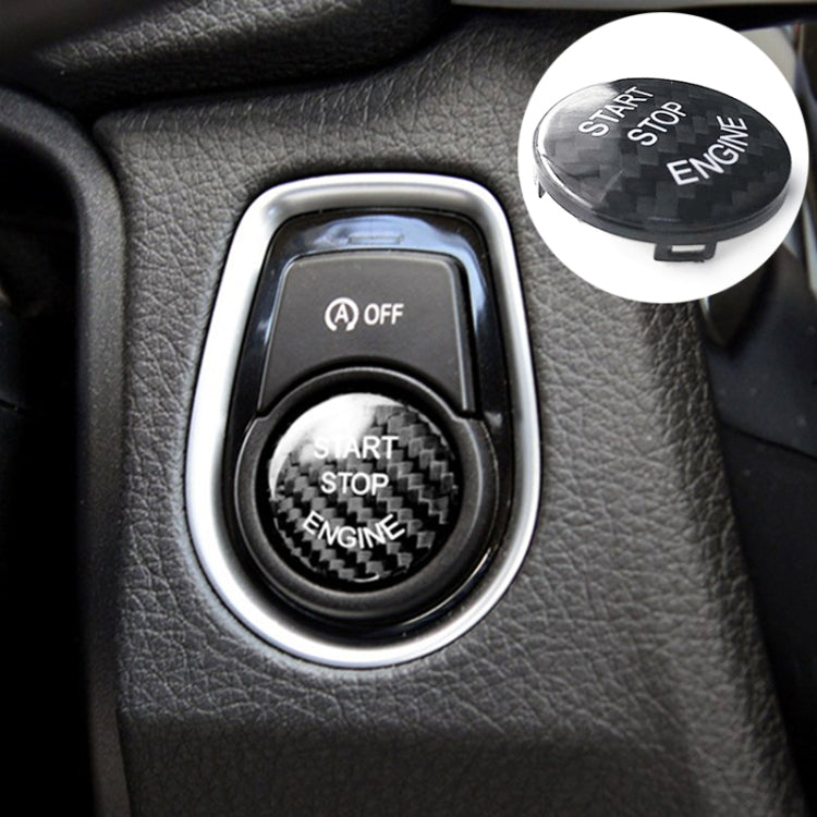 Car Carbon Fiber Engine Start Button Decoration Cover Trim for BMW E Chassis (Black) - Decoration Rings by PMC Jewellery | Online Shopping South Africa | PMC Jewellery | Buy Now Pay Later Mobicred