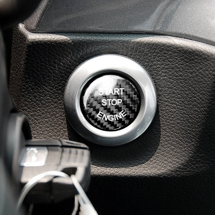 Car Carbon Fiber Engine Start Button Decoration Cover Trim for BMW E Chassis (Black) - Decoration Rings by PMC Jewellery | Online Shopping South Africa | PMC Jewellery | Buy Now Pay Later Mobicred