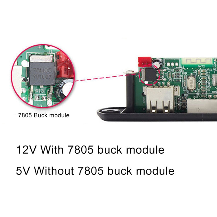Car 12V Audio Bluetooth MP3 Player Decoder Board FM Radio TF USB 3.5 mm AUX, without Recording - Car MP3 & MP4 & MP5 by PMC TechLife | Online Shopping South Africa | PMC TechLife | Buy Now Pay Later Mobicred