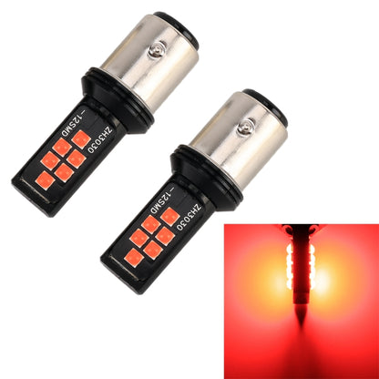 2 PCS 1157 DC9-16V / 3.5W Car Auto Brake Lights 12LEDs SMD-ZH3030 Lamps, with Constant Current(Red Light) - Brake Lights by PMC Jewellery | Online Shopping South Africa | PMC Jewellery | Buy Now Pay Later Mobicred