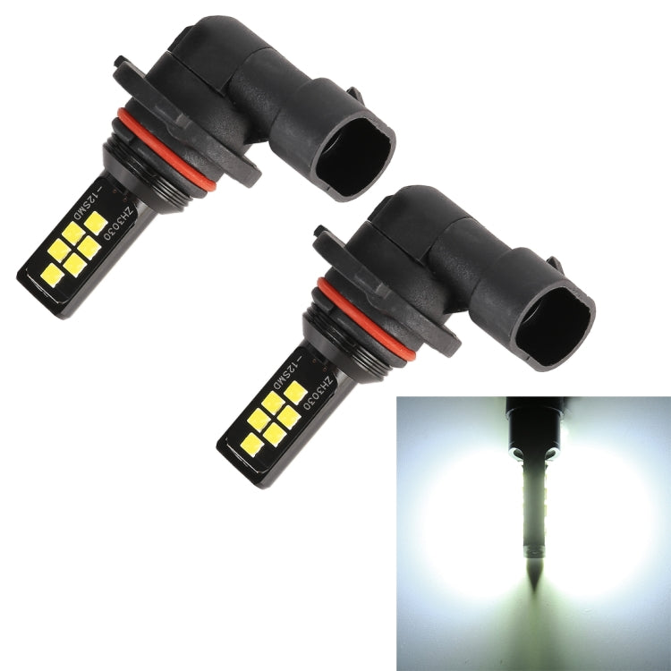 2 PCS 9006 DC9-16V / 3.5W / 6000K / 320LM Car Auto Fog Light 12LEDs SMD-ZH3030 Lamps, with Constant Current(White Light) - Fog / Driving Lights by PMC Jewellery | Online Shopping South Africa | PMC Jewellery | Buy Now Pay Later Mobicred