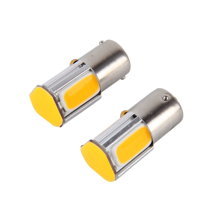 2 PCS 1156/Ba15s 5W 4 COB LEDs Car Turn Light, DC 12V(Yellow Light) - Arrow Turn Lights by PMC Jewellery | Online Shopping South Africa | PMC Jewellery | Buy Now Pay Later Mobicred