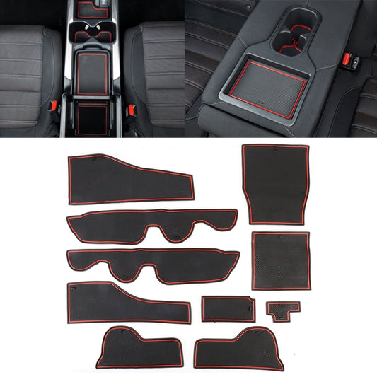 Car Water Cup Gate Slot Mats Plastic Red Anti-Slip Interior Door Pad for Mercedes-Benz GLC200 - Car Interior Mouldings by PMC Jewellery | Online Shopping South Africa | PMC Jewellery | Buy Now Pay Later Mobicred