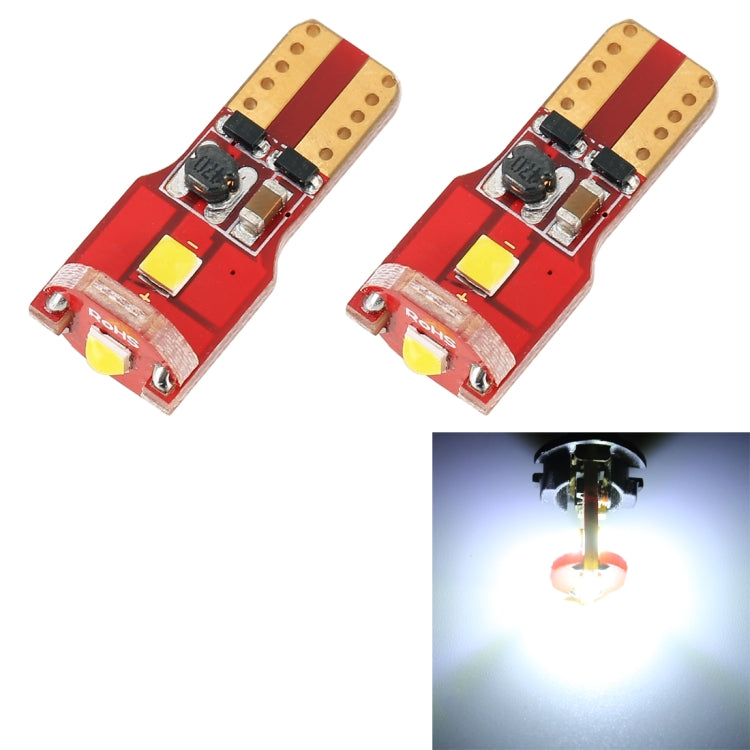 2 PCS T10 / W5W / 168 / 194 DC12V / 1.6W / 6000K / 130LM 3LEDs SMD-3030 Car Red Board Clearance Light (White Light) - Clearance Lights by PMC Jewellery | Online Shopping South Africa | PMC Jewellery | Buy Now Pay Later Mobicred