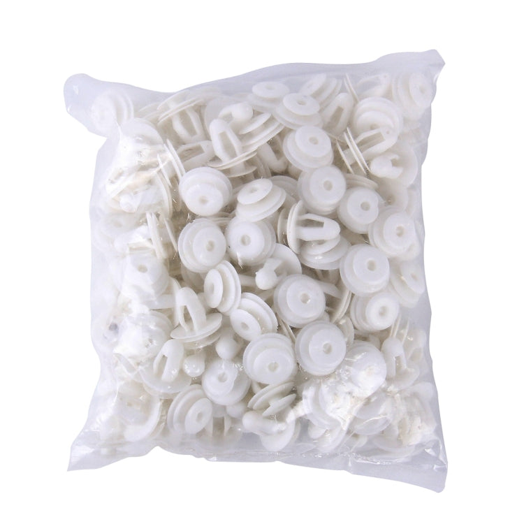 100 PCS Hole Plastic Rivets Fastener Push Clips(White) - Auto Fastener & Clips by PMC TechLife | Online Shopping South Africa | PMC TechLife