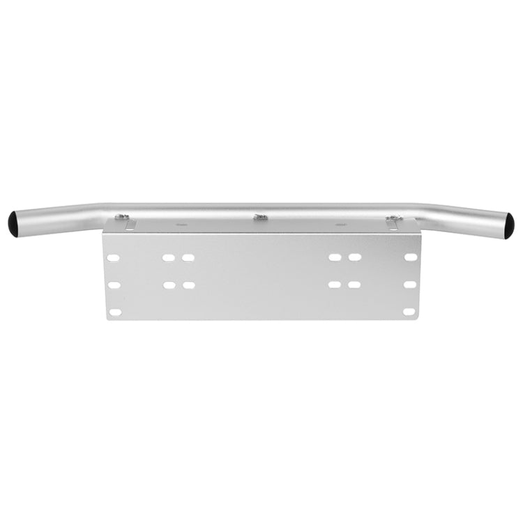 Universal License Plate Bumper Frame for Off-Road Jeep LED Work Light Bar Mounting Bracket with Front Bucket(Silver) - License Plate Covers & Frames by PMC Jewellery | Online Shopping South Africa | PMC Jewellery | Buy Now Pay Later Mobicred