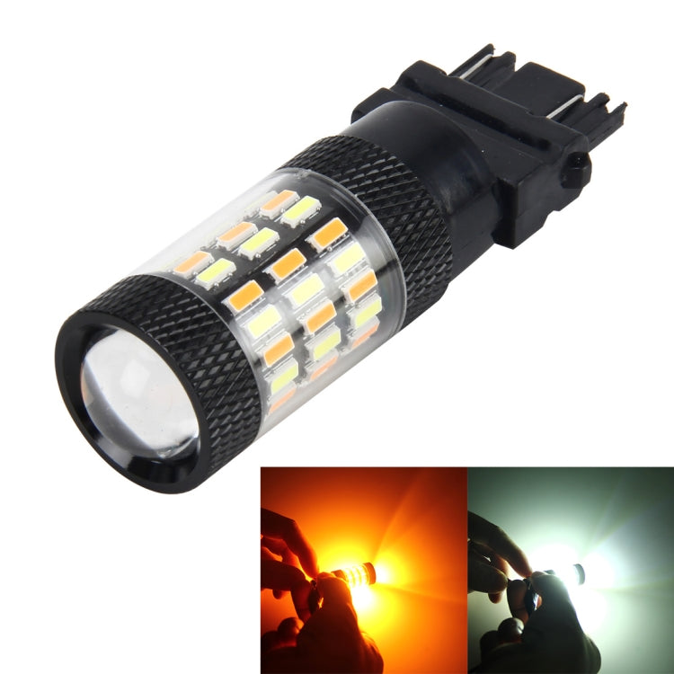 3157 5W 450LM 60LEDs DC 12V SMD-4014 Car Auto Brake Light Turn Signal Lights Car Source (White Light+Yellow Light) - Brake Lights by PMC Jewellery | Online Shopping South Africa | PMC Jewellery | Buy Now Pay Later Mobicred