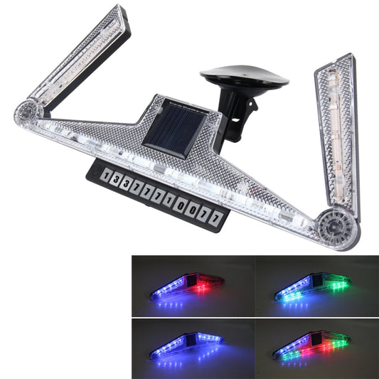 Solar Anti Collision Cupule Ranger Lamp Car Taillight LED Flash Warning Light Caution Light Foldable Solar Cupule Warning Lamp with Temporary Parking License - Arrow Turn Lights by PMC Jewellery | Online Shopping South Africa | PMC Jewellery | Buy Now Pay Later Mobicred