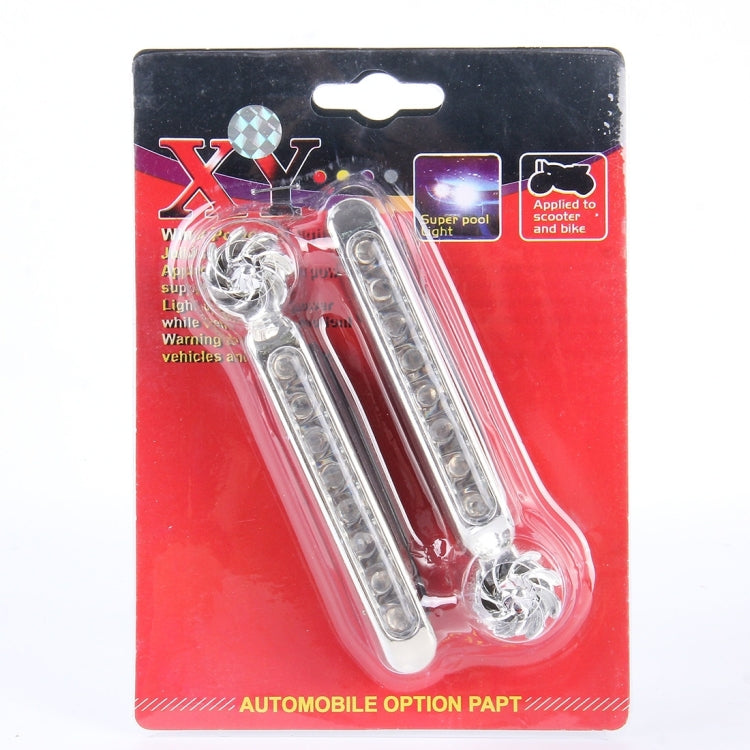 2 PCS 2W 8 Colorful LED Bulbs Wind Powered Decorative Car Lights(Colorful Light) - Running Lights by PMC Jewellery | Online Shopping South Africa | PMC Jewellery | Buy Now Pay Later Mobicred