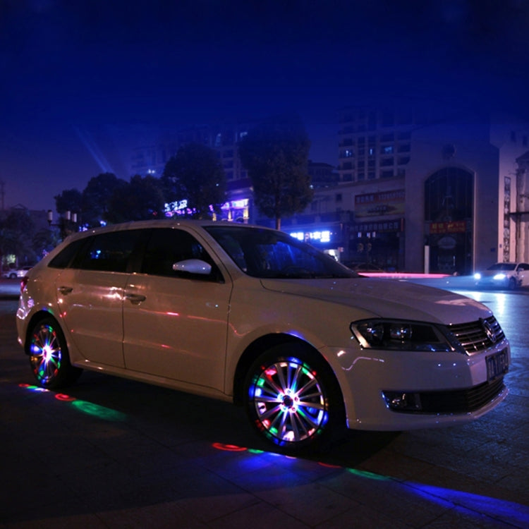 4 PCS Solar High Power Car LED Colorful Wheel Lights(Colorful Light) - Decorative Lights by PMC Jewellery | Online Shopping South Africa | PMC Jewellery | Buy Now Pay Later Mobicred