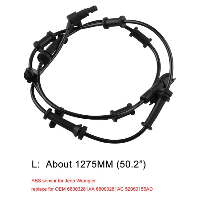Car Front ABS Wheel Speed Sensor 68003281AC for 2007-2018 Jeep Wrangler JK - Automobiles Sensors by PMC TechLife | Online Shopping South Africa | PMC TechLife | Buy Now Pay Later Mobicred