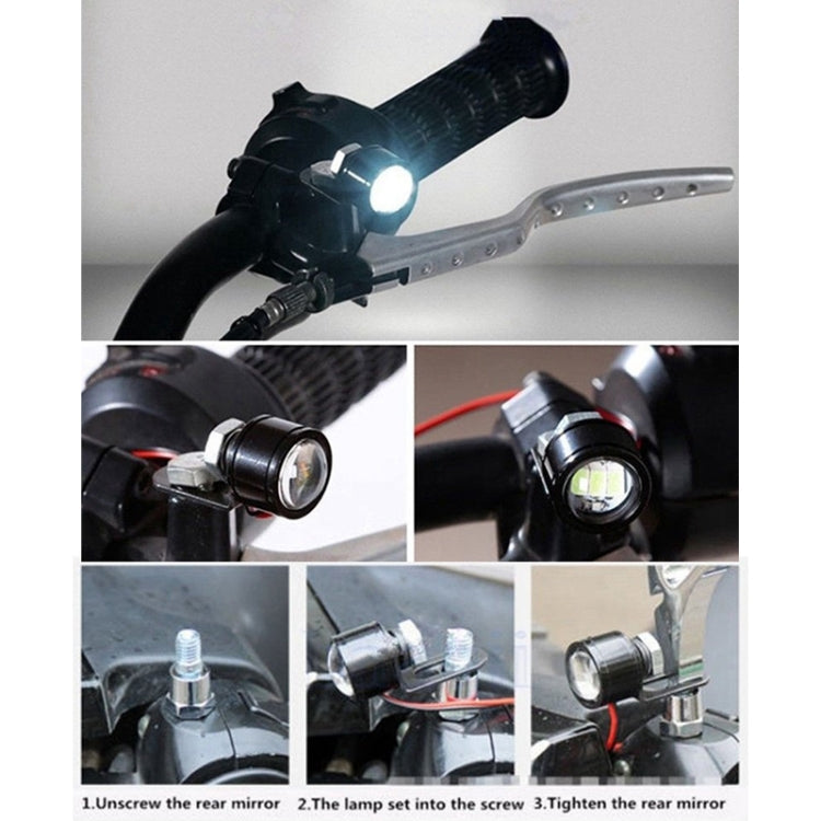 2 PCS 12V 3W Eagle Eyes LED Light For Motorcycle ���Wire Length: 45cm(Red Light) - Eagle Eye Lights by PMC TechLife | Online Shopping South Africa | PMC TechLife
