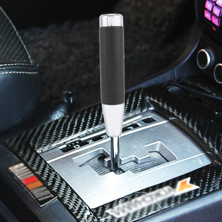 Metal Leather Long Column Car Shift Knob, Size: 18x3.3cm (Silver) - Shift Knob by PMC TechLife | Online Shopping South Africa | PMC TechLife | Buy Now Pay Later Mobicred