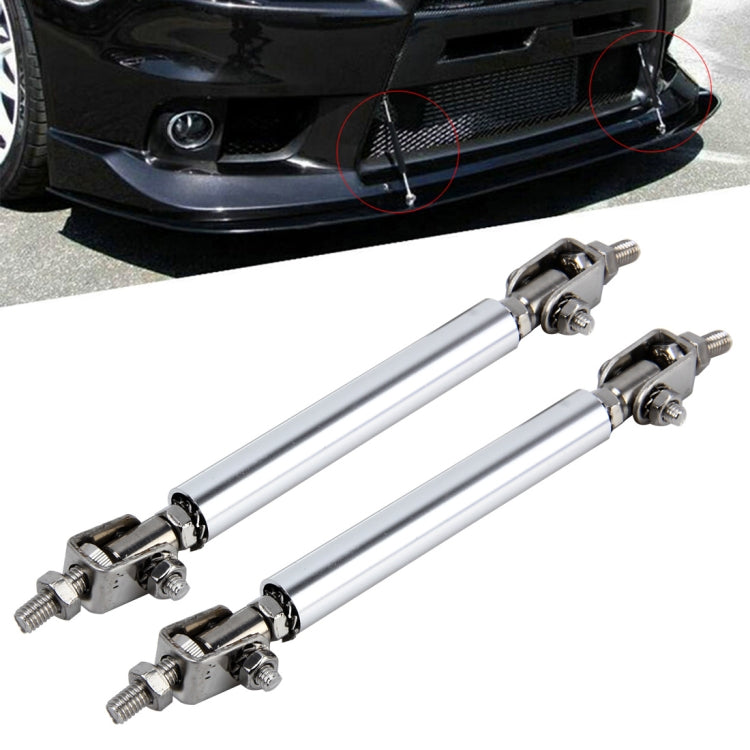 2 PCS Car Modification Large Surrounded By The Rod Telescopic Lever Front and Rear Bars Fixed Front Lip Back Shovel Adjustable Small Rod, Length: 10cm(Silver) - Trunk & Bumper Accessories by PMC TechLife | Online Shopping South Africa | PMC TechLife | Buy Now Pay Later Mobicred
