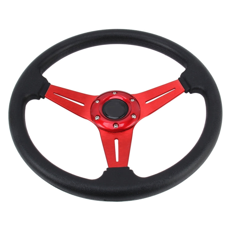 35cm PU Racing Sport Hand Wheel Car Modified Steering Wheel(Red) - Steering Wheel Accessories by PMC Jewellery | Online Shopping South Africa | PMC Jewellery | Buy Now Pay Later Mobicred