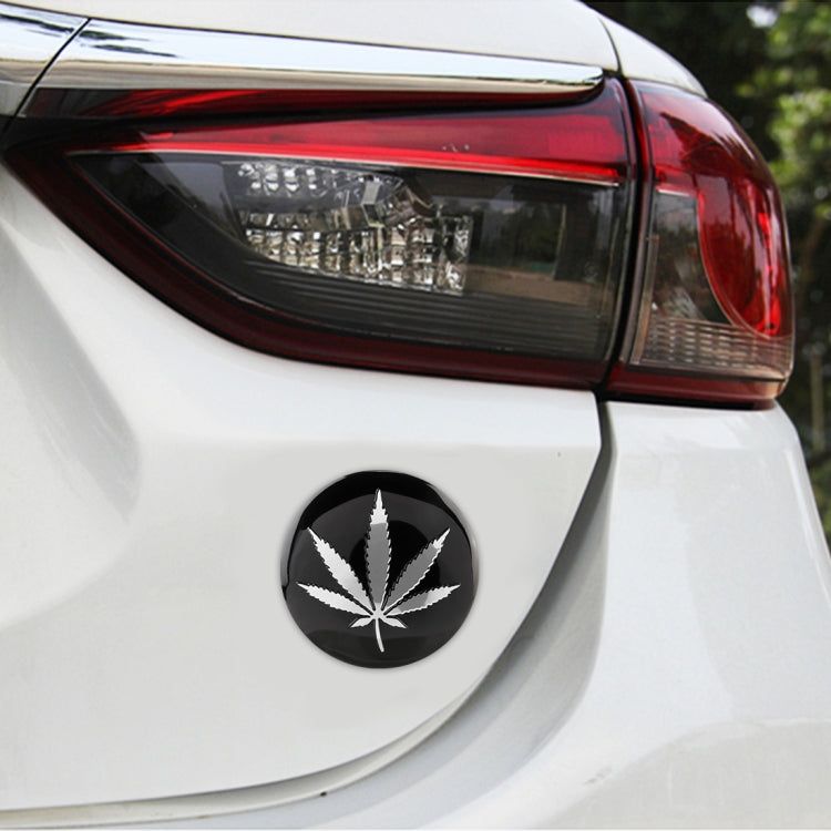 4 PCS Car-Styling Silver Leaves Pattern Metal Wheel Hub Decorative Sticker, Diameter: 5.8cm - Decorative Sticker by PMC TechLife | Online Shopping South Africa | PMC TechLife