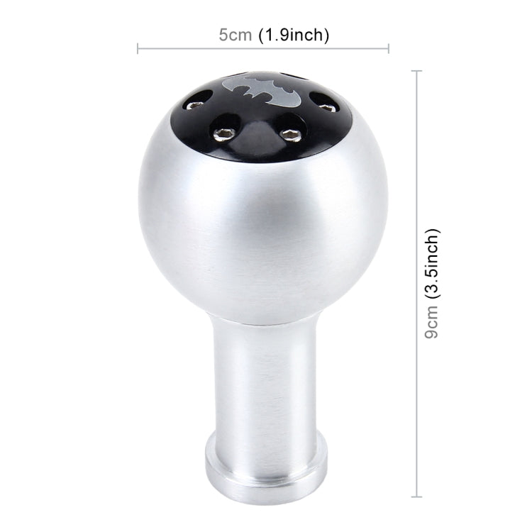 Universal Vehicle Car Bat Pattern Shifter Cover Manual Automatic Aluminum Gear Shift Knob(Silver), Size: 5*9cm - Shift Knob by PMC TechLife | Online Shopping South Africa | PMC TechLife | Buy Now Pay Later Mobicred