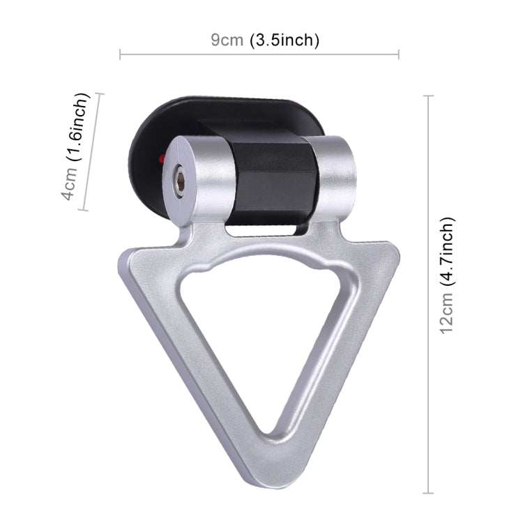 Car Truck Bumper Triangle Tow Hook Adhesive Decal Sticker Exterior Decoration (Silver) - Towing Bars by PMC TechLife | Online Shopping South Africa | PMC TechLife | Buy Now Pay Later Mobicred