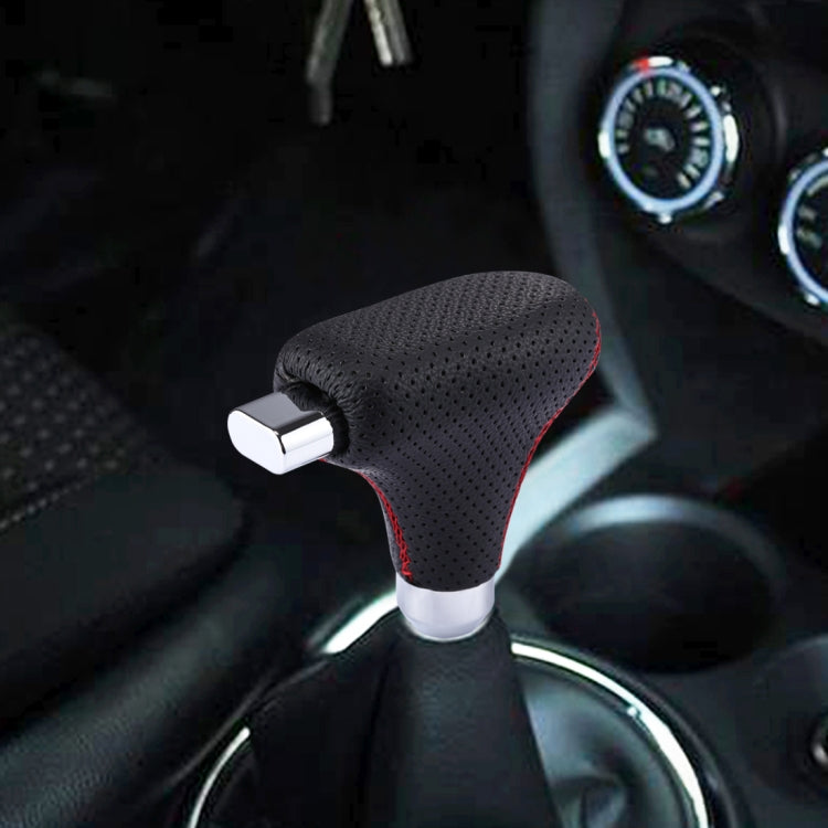 Universal Vehicle Car Black Leather Shifter Cover Manual Automatic Gear Shift Knob - Shift Knob by PMC TechLife | Online Shopping South Africa | PMC TechLife | Buy Now Pay Later Mobicred