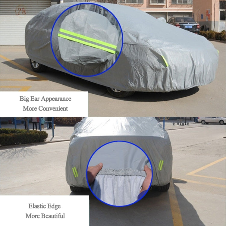 PEVA Anti-Dust Waterproof Sunproof SUV Car Cover with Warning Strips, Fits Cars up to 4.8m(187 inch) in Length - PE Material by PMC Jewellery | Online Shopping South Africa | PMC Jewellery | Buy Now Pay Later Mobicred