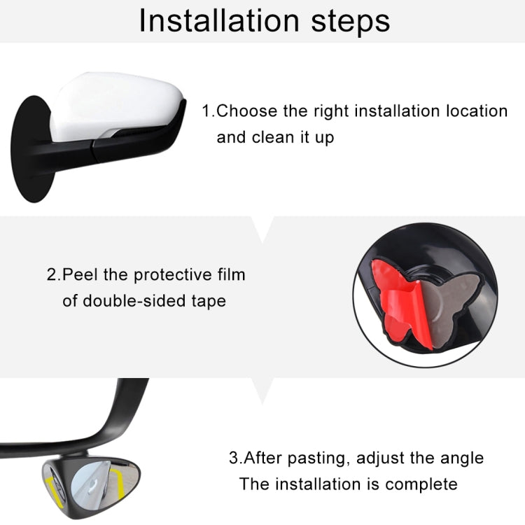 3R-046 360 Degrees Rotatable Right Blind Spot Side Assistant Mirror for Auto Car - Convex Mirror & Accessories by 3R | Online Shopping South Africa | PMC TechLife | Buy Now Pay Later Mobicred