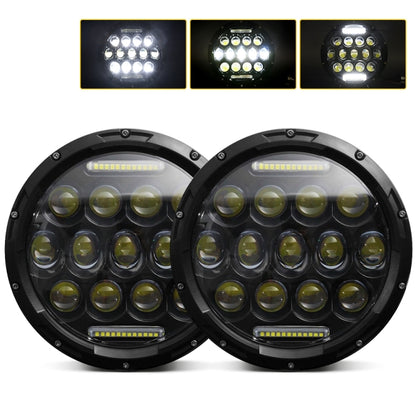 2 PCS 7 inch DC10-48V 36W 6000K Harley Motorcycle Headlight with 12 SMD-5630-LED Lamps and 12 Crystal Lamp Beads(White Light) - Work Lights by PMC Jewellery | Online Shopping South Africa | PMC Jewellery | Buy Now Pay Later Mobicred