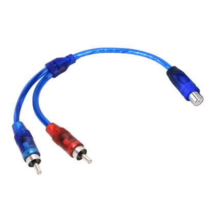 Car AV Audio Video 1 Female to 2 Male Aluminum Extension Cable Wiring Harness, Cable Length: 26cm - DIY Cables by PMC Jewellery | Online Shopping South Africa | PMC Jewellery