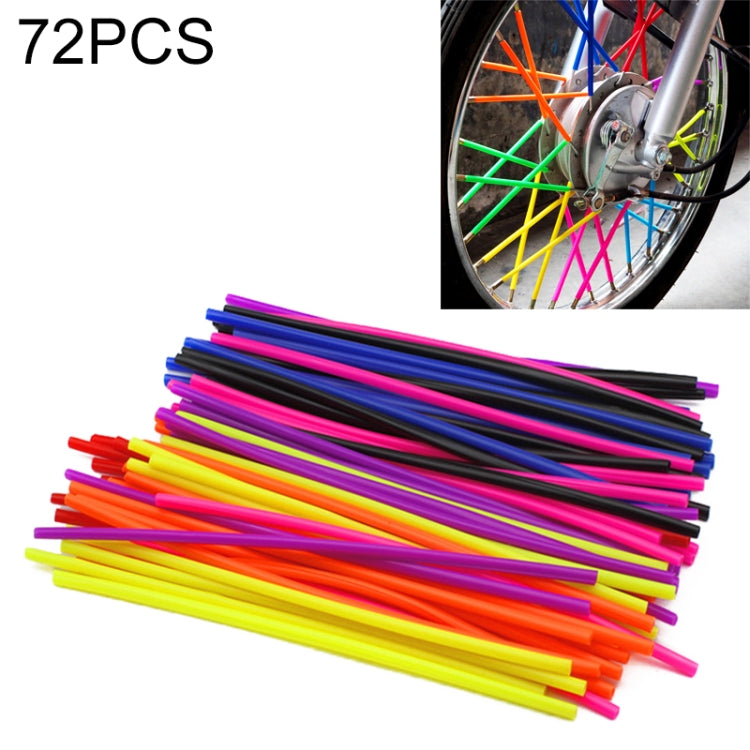 72 PCS 24cm Colorful Wheel Modified Spoke Skin Cover Wrap Kit for Pipe Motorcycle / Motocross / Bike - Ornamental Parts by PMC Jewellery | Online Shopping South Africa | PMC Jewellery