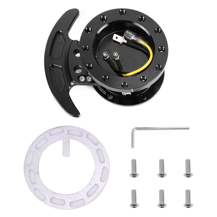 Car Tilt Racing Steering Wheel Quick Release Hub Kit Adapter Body Removable Snap Off Boss Kit(Black) - Other Tools by PMC TechLife | Online Shopping South Africa | PMC TechLife | Buy Now Pay Later Mobicred