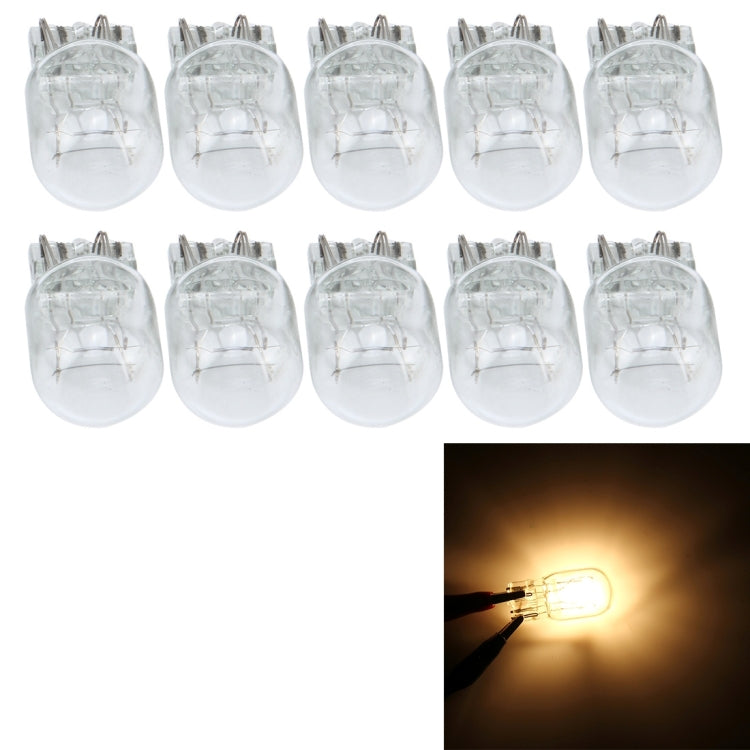 10 PCS 7443 3W Car Turn Light with Glass Shell, DC 12V (Warm White) - Arrow Turn Lights by PMC Jewellery | Online Shopping South Africa | PMC Jewellery | Buy Now Pay Later Mobicred