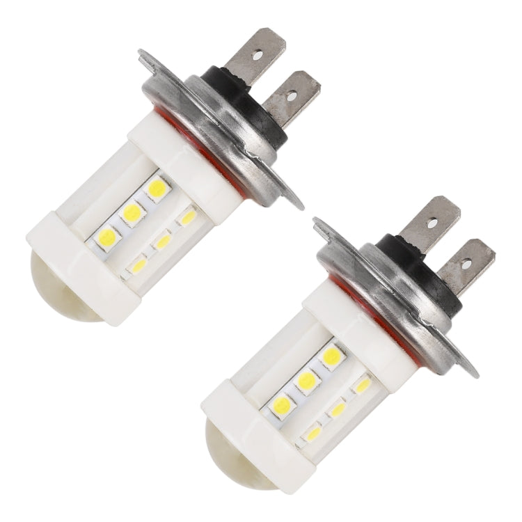 2 PCS H7 4.5W DC 12V 6000K 360LM Car Auto Ceramics Fog Light 18LEDs SMD-3030 Lamps, with Projector Lens(White Light) - Fog / Driving Lights by PMC Jewellery | Online Shopping South Africa | PMC Jewellery | Buy Now Pay Later Mobicred