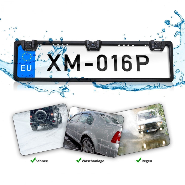 PZ600L-2 Europe Car License Plate Frame Front Rear View Camera - Rear View Cameras by PMC Jewellery | Online Shopping South Africa | PMC Jewellery | Buy Now Pay Later Mobicred