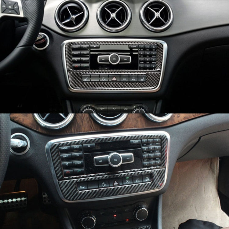 Car Carbon Fiber CD Panel Decorative Sticker for Mercedes-Benz GLA 2015-2018 - Car Interior Mouldings by PMC TechLife | Online Shopping South Africa | PMC TechLife | Buy Now Pay Later Mobicred