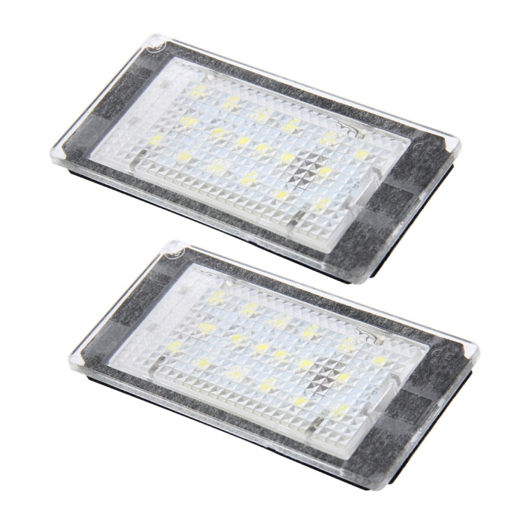 2 PCS License Plate Light with 18  SMD-3528 Lamps for BMW E46 2D M3 1998-2003,2W 120LM,6000K, DC12V (White Light) - License Plate Lights by PMC Jewellery | Online Shopping South Africa | PMC Jewellery | Buy Now Pay Later Mobicred