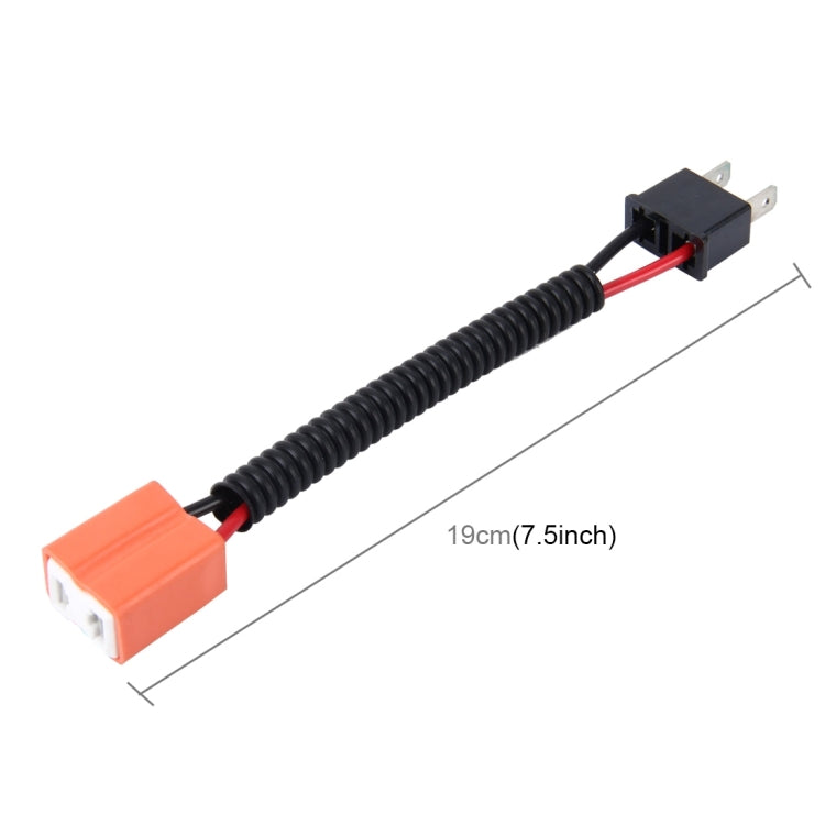 2 PCS H7 Car HID Xenon Headlight Male to Female Conversion Cable with Ceramic Adapter Socket - Wires by PMC TechLife | Online Shopping South Africa | PMC TechLife | Buy Now Pay Later Mobicred