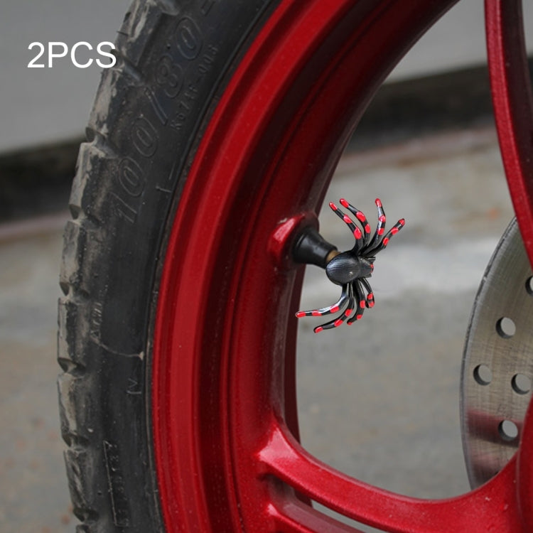 2 PCS Universal Spider Shape Car Motor Bicycle Tire Valve Caps (Red) - Tire Valve Caps by PMC TechLife | Online Shopping South Africa | PMC TechLife | Buy Now Pay Later Mobicred