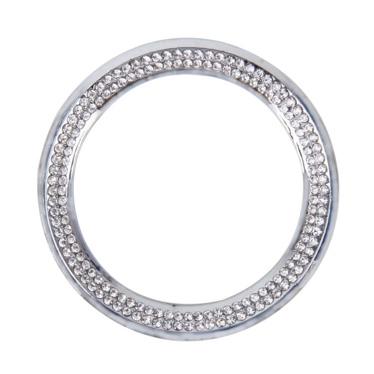 Car Aluminum Steering Wheel Decoration Ring with Diamonds For BMW(Silver) - free shipping - PMC Jewellery - Order now!