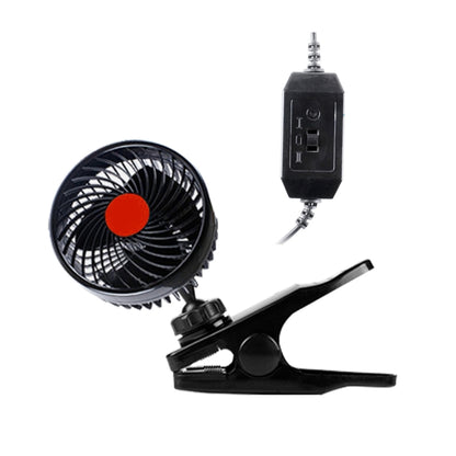 HUXIN HX-T602E 6.5W 4.5inch 360 Degree Adjustable Rotation Clip One Head Low Noise Mini Electric Car Fan with Roller Switch, DC24V - Heating & Fans by PMC Jewellery | Online Shopping South Africa | PMC Jewellery | Buy Now Pay Later Mobicred