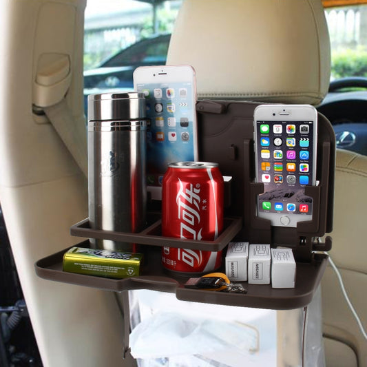 SHUNWEI SD-1509 Car Auto Back Seat Folding Table Drink Food Cup Tray Holder Stand Desk Multi-purpose Travel Dining Tray(Brown) - Stowing Tidying by SHUNWEI | Online Shopping South Africa | PMC Jewellery | Buy Now Pay Later Mobicred