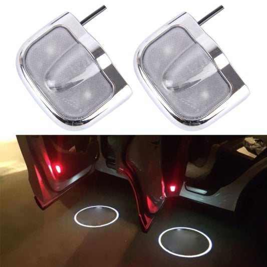 2 PCS LED Car Door Welcome Logo Car Brand Shadow Light Laser Projector Lamp for Volvo(Silver) - Door Lights by PMC Jewellery | Online Shopping South Africa | PMC Jewellery | Buy Now Pay Later Mobicred