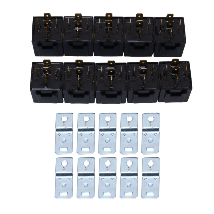 10 PCS JD-1914 40 AMP 12V Waterproof Car Auto Five Plugs Relay - Relays by PMC TechLife | Online Shopping South Africa | PMC TechLife | Buy Now Pay Later Mobicred