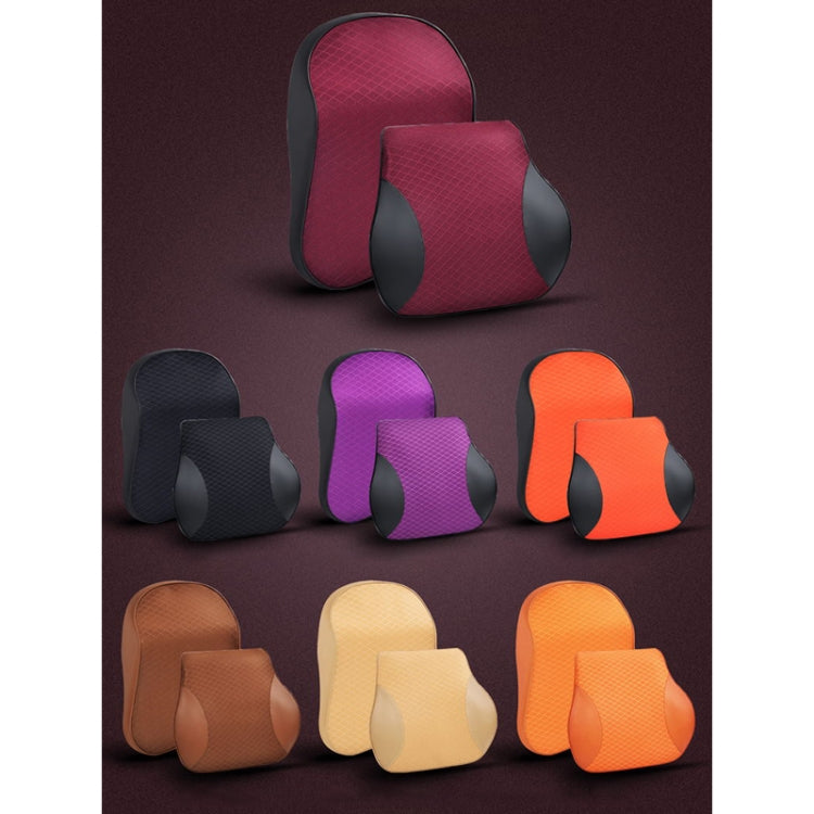 Four Seasons Breathable Memory Foam Car Neck Pillow Polyester Headrest (Black) - Seat Accessories by PMC TechLife | Online Shopping South Africa | PMC TechLife | Buy Now Pay Later Mobicred