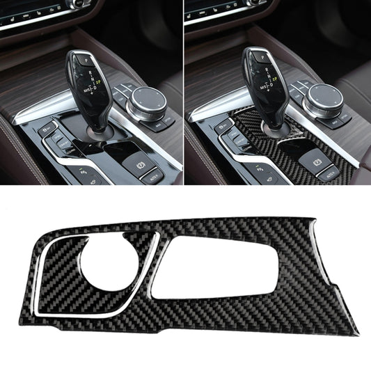 2 in 1 Car Carbon Fiber Gear Position Panel Decorative Sticker for BMW 5 Series G38 528Li / 530Li / 540Li 2018, Left Drive - Car Interior Mouldings by PMC Jewellery | Online Shopping South Africa | PMC Jewellery | Buy Now Pay Later Mobicred