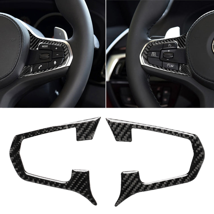 Car Carbon Fiber Steering Wheel Button Configuration A Decorative Sticker for BMW 5 Series G30/G38 X3 G01/G08 - Car Interior Mouldings by PMC Jewellery | Online Shopping South Africa | PMC Jewellery | Buy Now Pay Later Mobicred