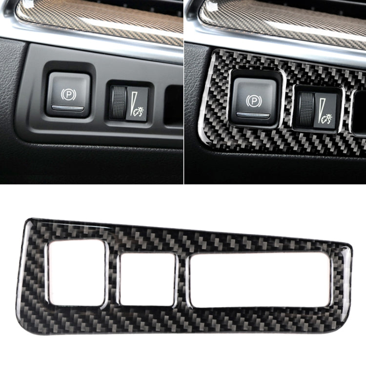Car Carbon Fiber Headlight Switch Frame Decorative Sticker for Cadillac XT5 2016-2017, High Version, Left Drive - Car Interior Mouldings by PMC Jewellery | Online Shopping South Africa | PMC Jewellery | Buy Now Pay Later Mobicred