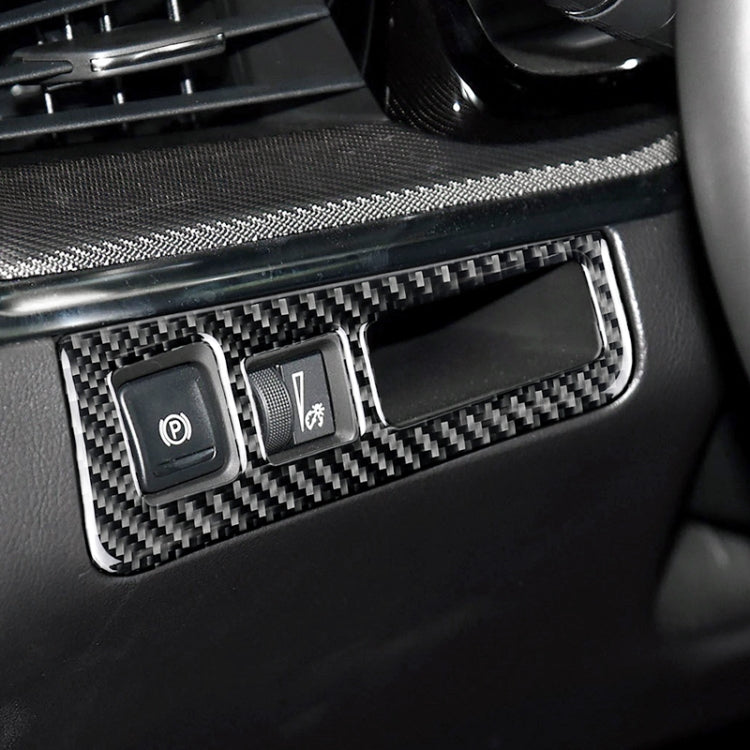 Car Carbon Fiber Headlight Switch Frame Decorative Sticker for Cadillac XT5 2016-2017, High Version, Left Drive - Car Interior Mouldings by PMC Jewellery | Online Shopping South Africa | PMC Jewellery | Buy Now Pay Later Mobicred