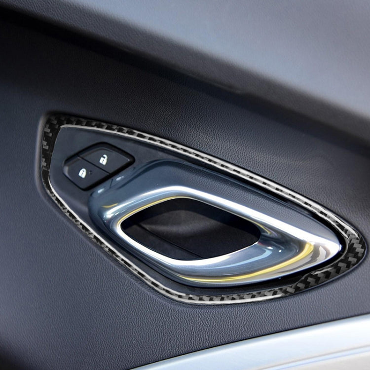 2 PCS Car Carbon Fiber Door Inner Handle Panel Decorative Sticker for Chevrolet Camaro 2017-2019 - Car Interior Mouldings by PMC Jewellery | Online Shopping South Africa | PMC Jewellery | Buy Now Pay Later Mobicred