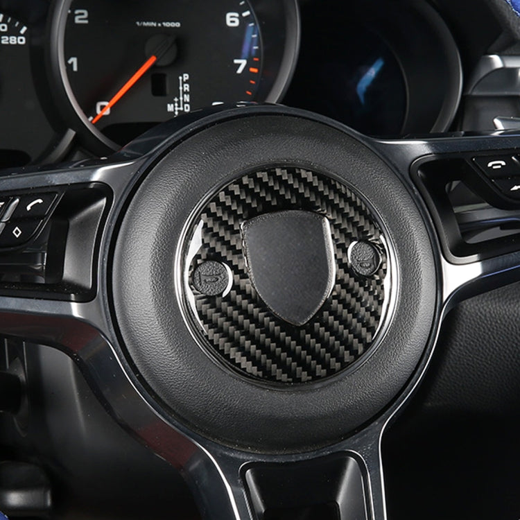 Carbon Fiber Car Steering Wheel Decorative Sticker for Porsche Macan - Car Interior Mouldings by PMC TechLife | Online Shopping South Africa | PMC TechLife | Buy Now Pay Later Mobicred